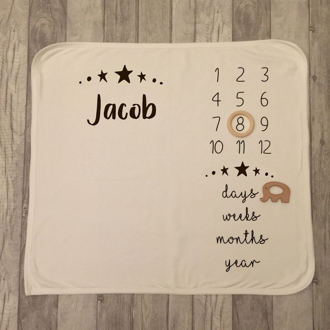 Baby Milestone Blanket Stars Baby Milestone Blanket Stars