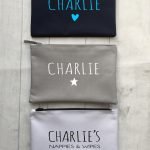 Personalised Nappy & Wipes Bag – Capitals Text